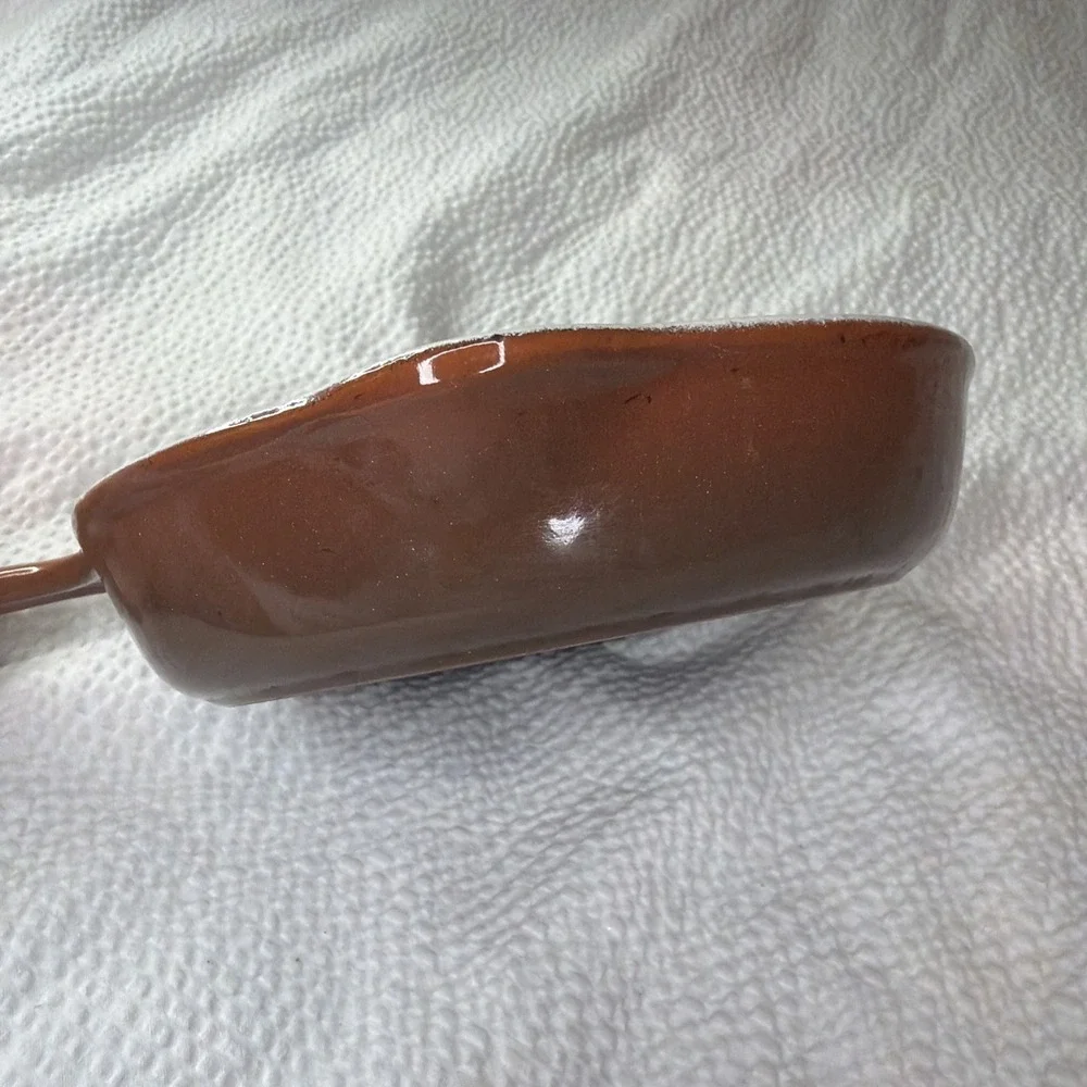 Vtg #16 Cousance LE CREUSET Skillet Flame Orange Enamel Cast Iron 6.5
